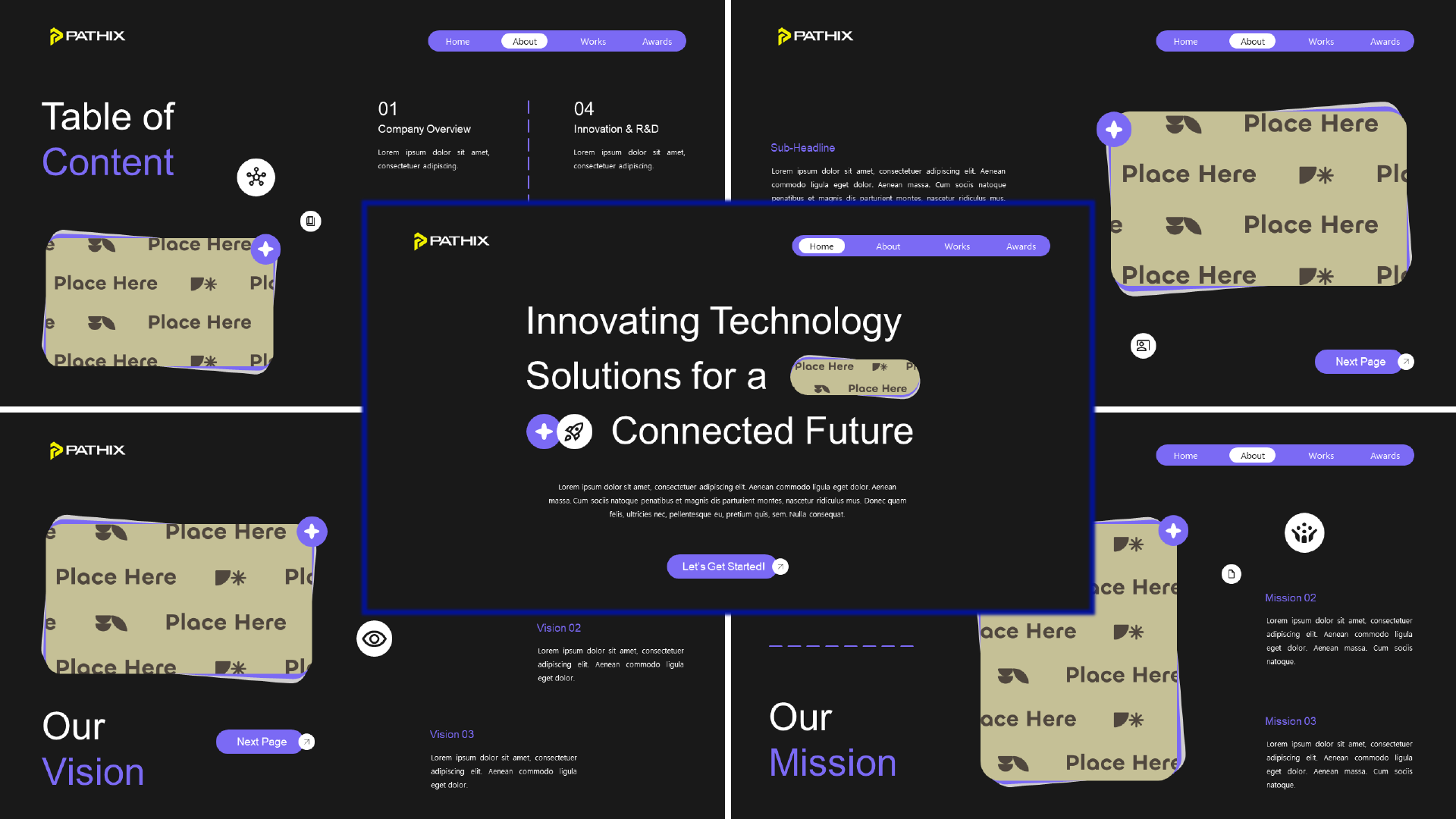 pathix Black Purple Modern Technology Company Profile-01